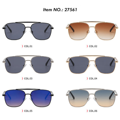 Flat Men Metal Frame Stylish Sunglasses