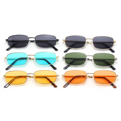 Retro Women Rectangle Shades Sunglasses