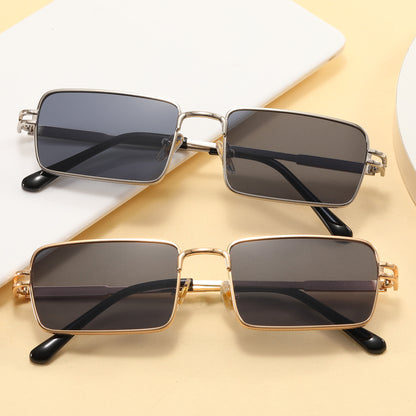 Small Rectangle Metal Frame Sunglasses