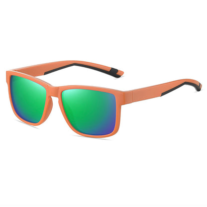 Vintage Square Chic Shield Mirrored Polarized Sporty Sunglasses