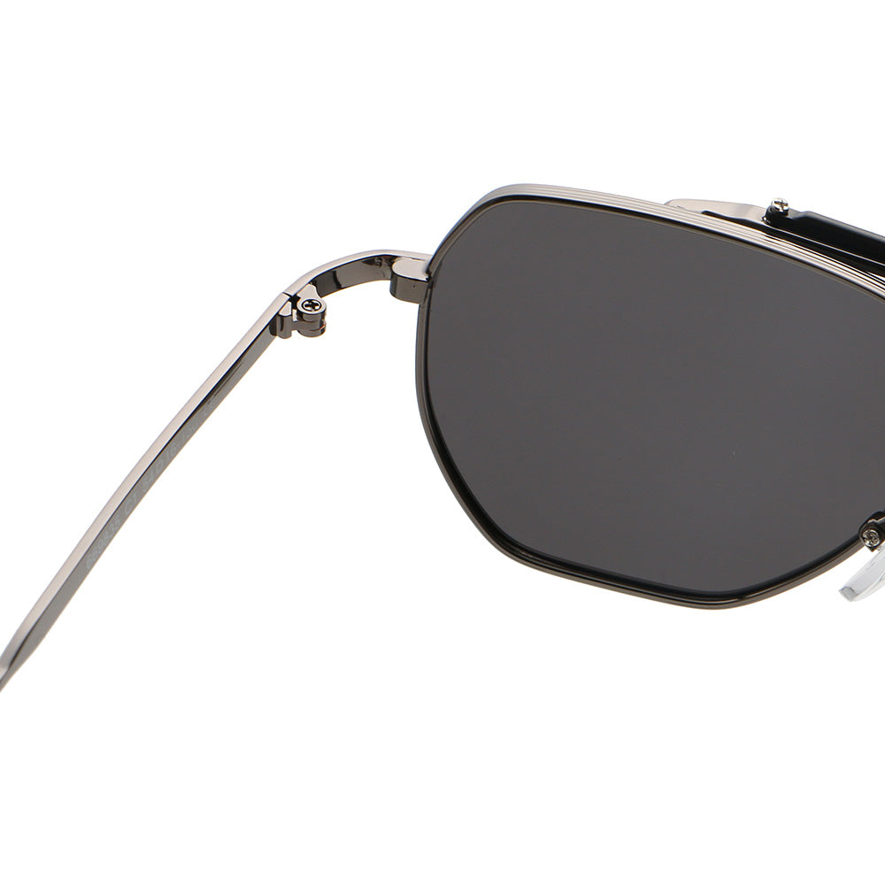 Retro Oversized Square Metal Frame Sunglasses