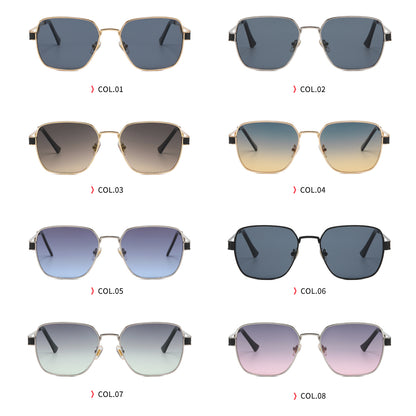 Fashion 2022 Metal Frame UV400 Gradient Men Shades Sunglasses