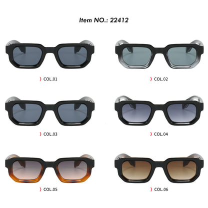 Retro Vintage Rectangle Street Shot Sunglasses