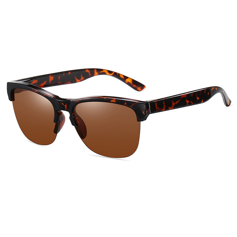 Polarized semi-rimless lifestyle Sunglasses