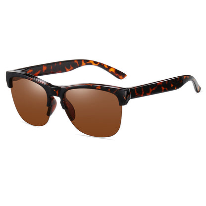 Polarized semi-rimless lifestyle Sunglasses