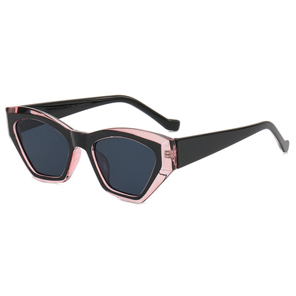 Cat Eye Women Small Polygon Sunglasses