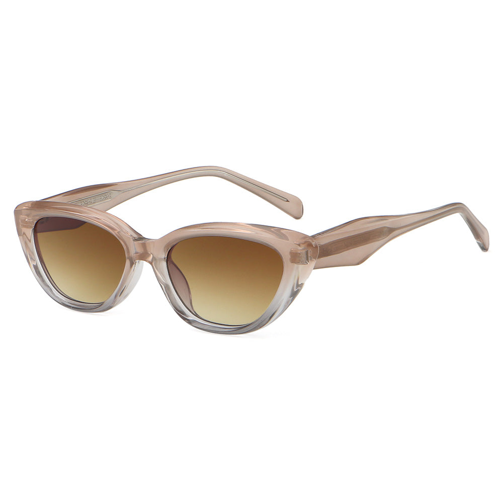 Cat Eye Women Triangle Reinforced Wire-Core Temples Sunglasses
