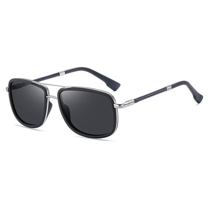 Square Metal Frame Polarized Sunglasses
