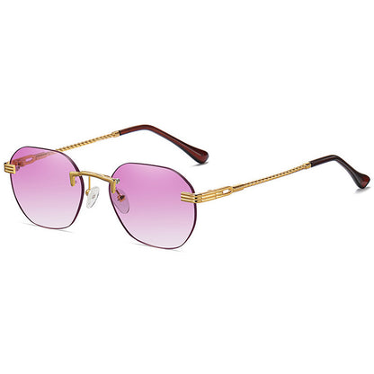 Ultra-Lightweight Metal Frameless Sunglasses with UV Protection