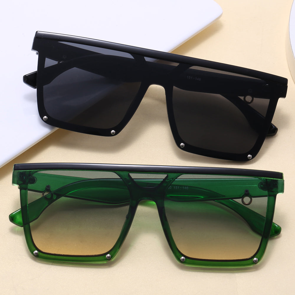 Square Oversized Flat Top Sunglasses