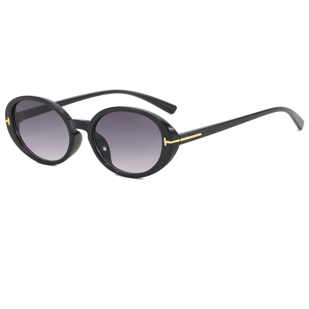 Retro Vintage Cat Eye Small Oval Narrow Sunglasses