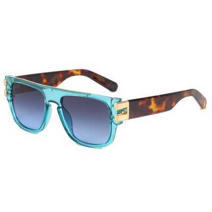 Oversized luxury Flat Top Square Shades Sunglasses