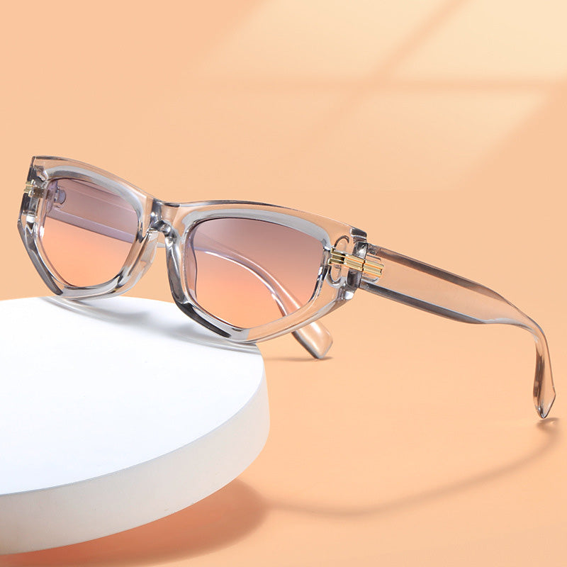 Cat Eye Women Small Polygon Irregular Sunglasses