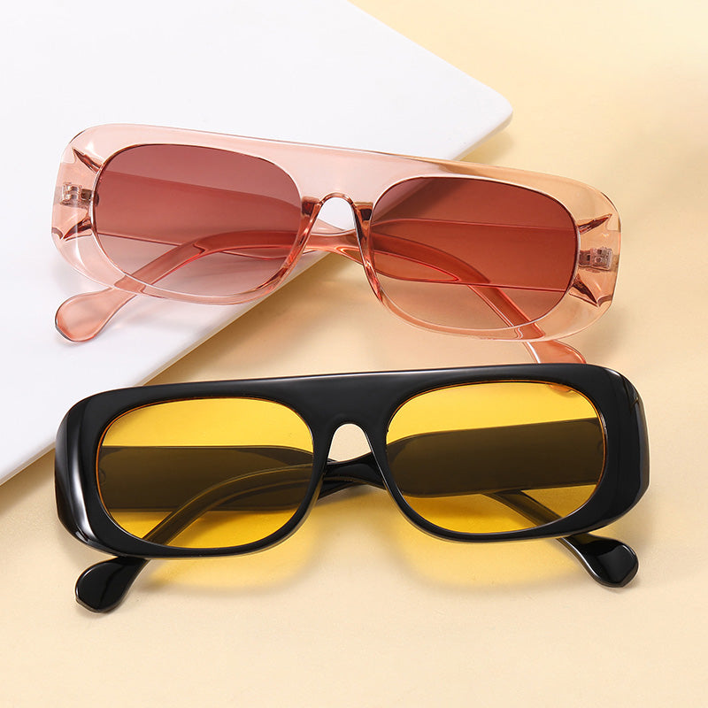 Retro Plastic Small Rectangle Sunglasses