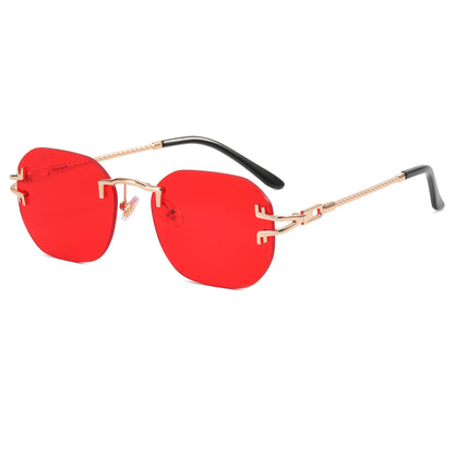 Small Rectangle Rimless Sunglasses