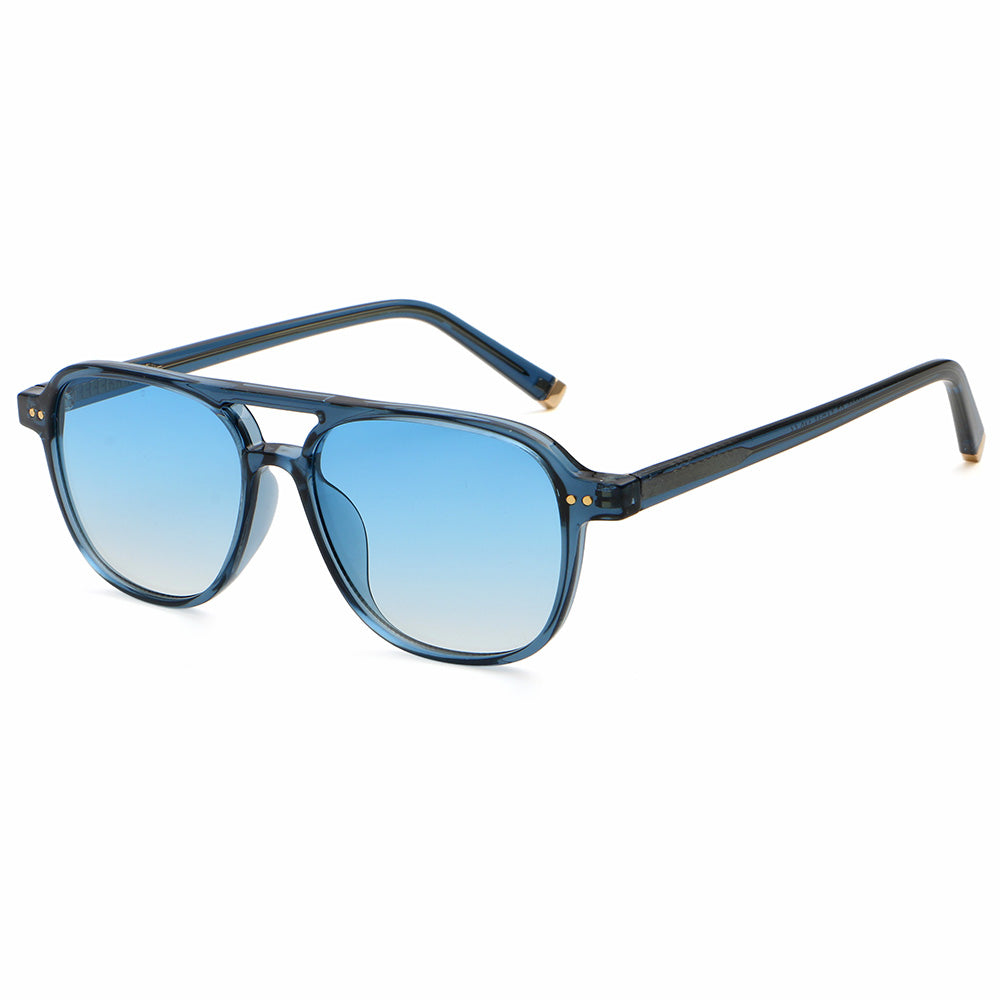 Retro Double Pilot High Quality Square Frame Sunglasses