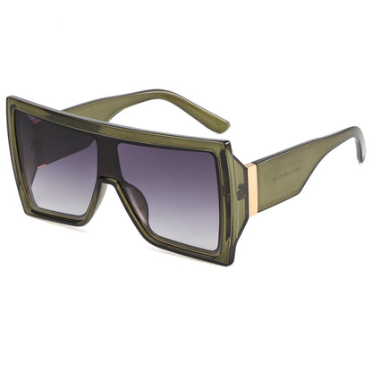 Retro Oversized Flat Top Square Shades Sunglasses