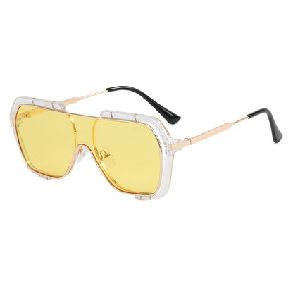 Oversize One Piece Lens Shades Sunglasses