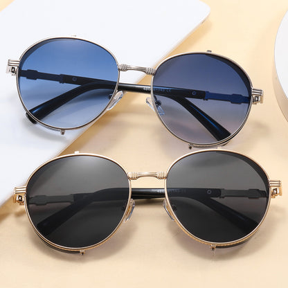 Round Metal Steampunk Sunglasses