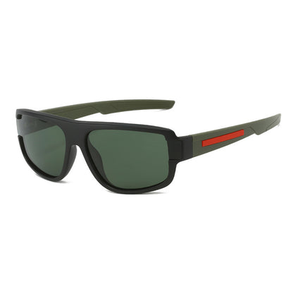 Men Flat Top Rectangular Sports Driving Sunglasses