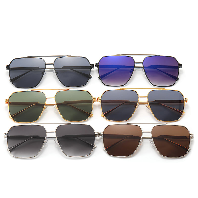Metal Frame Gradient Men Shades Sunglasses