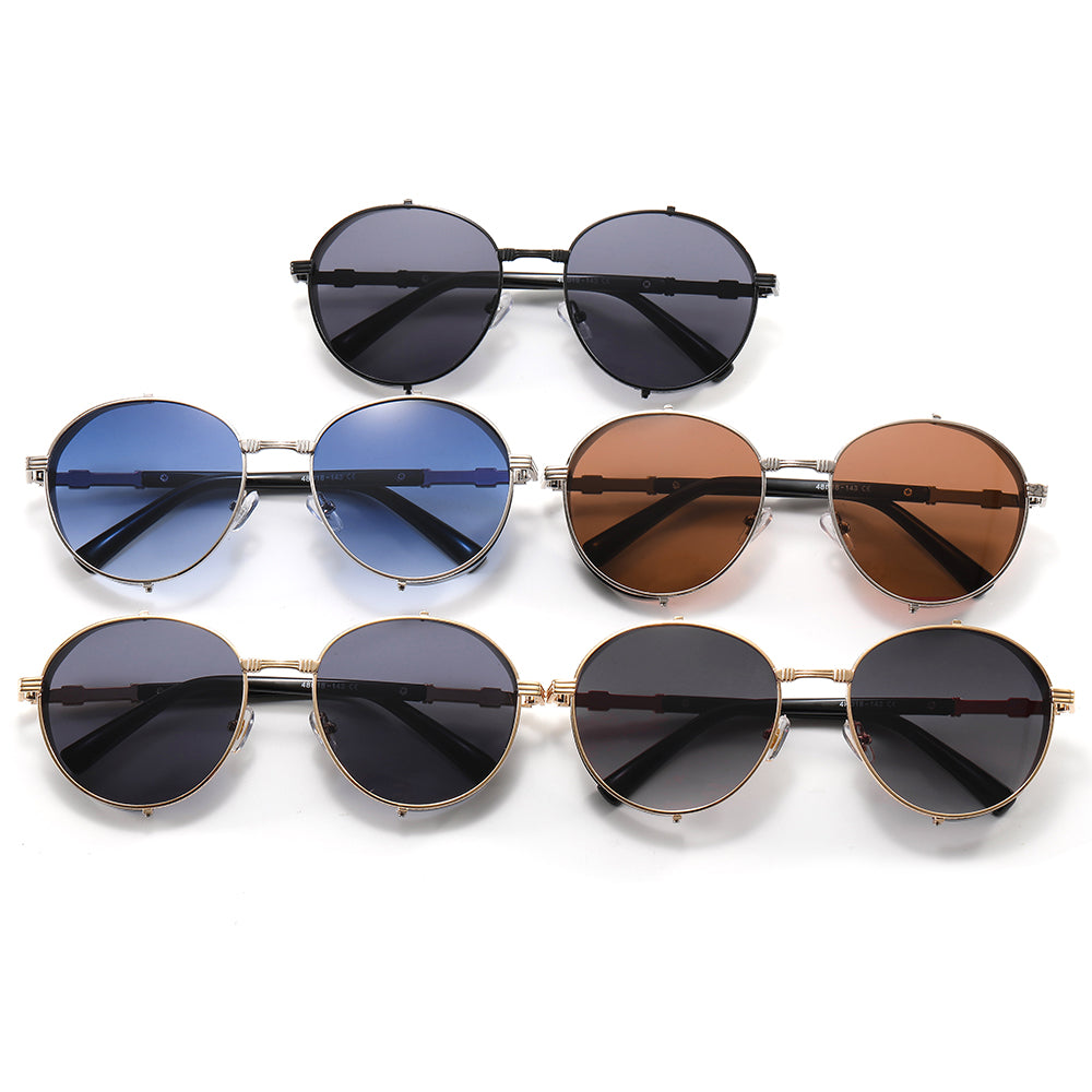 Round Metal Steampunk Sunglasses
