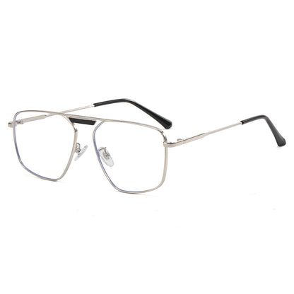 Metal Frame Flat Top Gradient Sunglasses