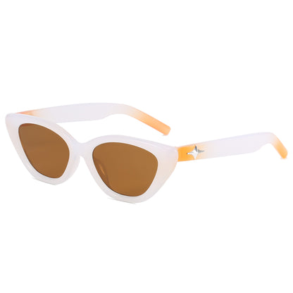 Retro Plastic Small Triangle Cat Eye Vacation Sunglasses