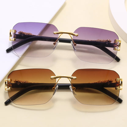 Panther Tinted Rimless Sunglasses