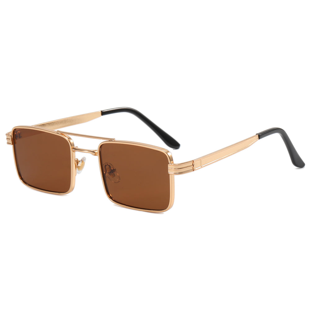 Small Rectangle Metal Frame Sunglasses