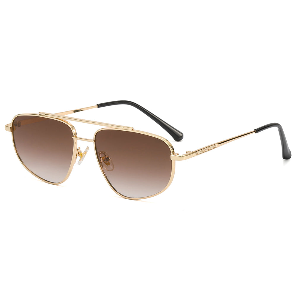 Metal Frame Gradient Shades Sunglasses