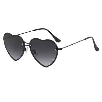 Heart Love Shades Metal Frame Sunglasses