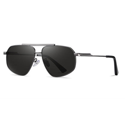 Men Square Metal  Polarized Sunglasses