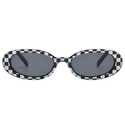 Retro Vintage Plastic Small Oval Sunglasses