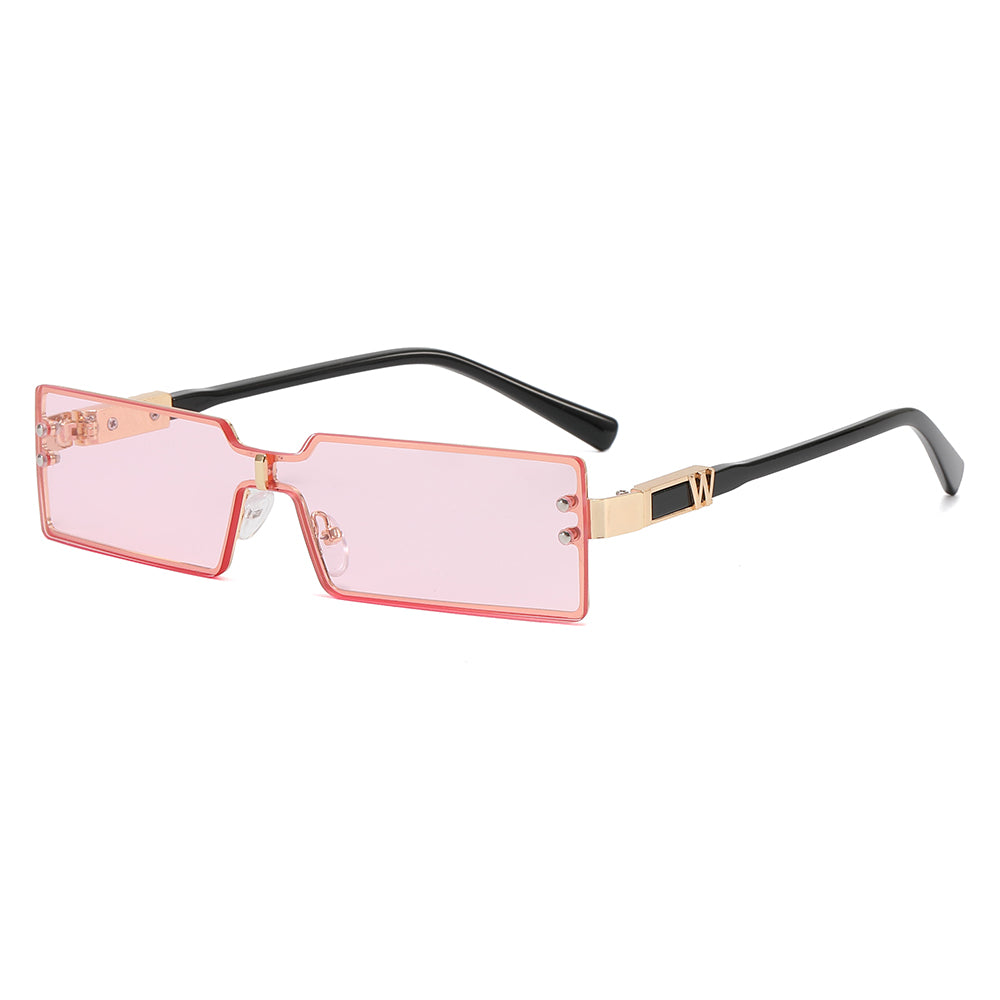 Small Rectangle Metal Frame Sunglasses