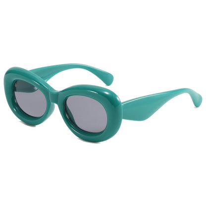 Chunky Colorful Oval Sunglasses