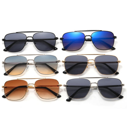 Flat Men Metal Frame Stylish Sunglasses