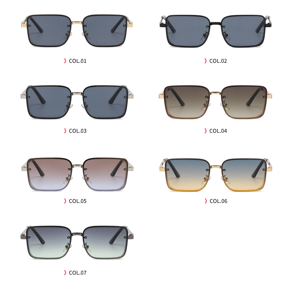 Small Rectangle Metal Frame Sunglasses