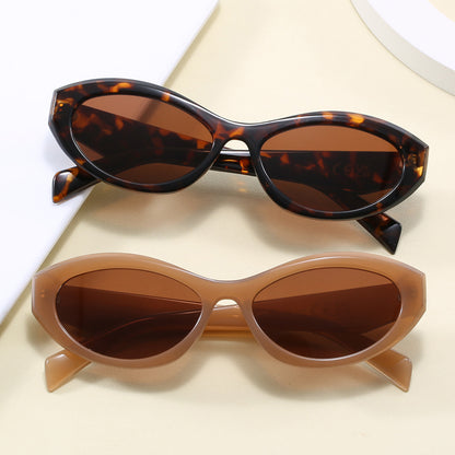 Retro Cat Eye Women Oval Outdoor Vacation Sunglasses