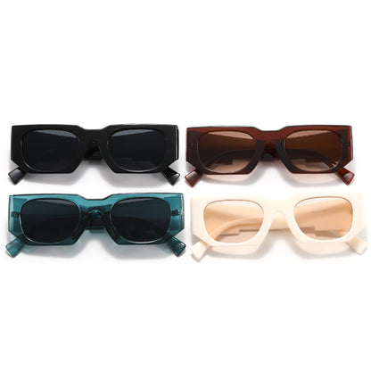 Retro Rectangle Thick Frame Shades Sunglasses