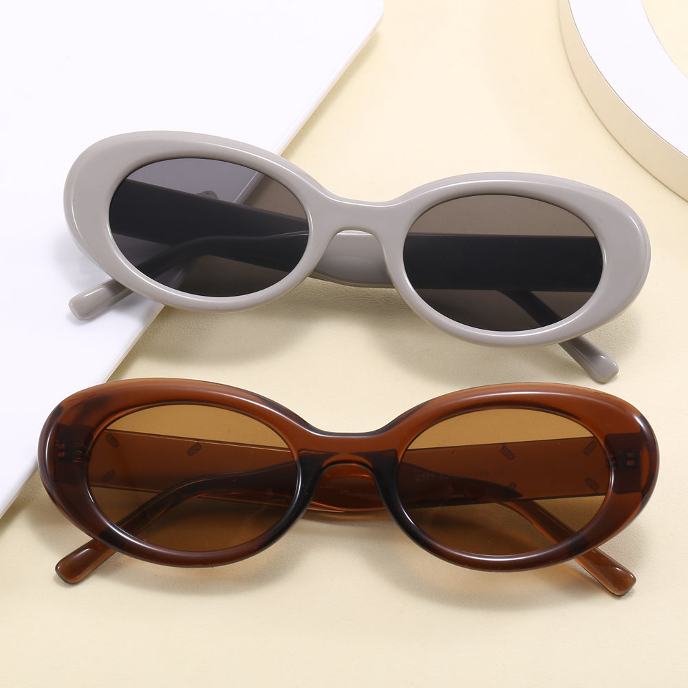 Women Retro Vintage Small Oval Stylish Shades Sunglasses