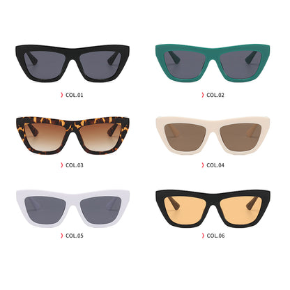 Vintage Women Square Trendy Cateye Sunglasses