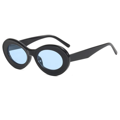 Women Retro Cat Eye Cool Oval Sunglasses