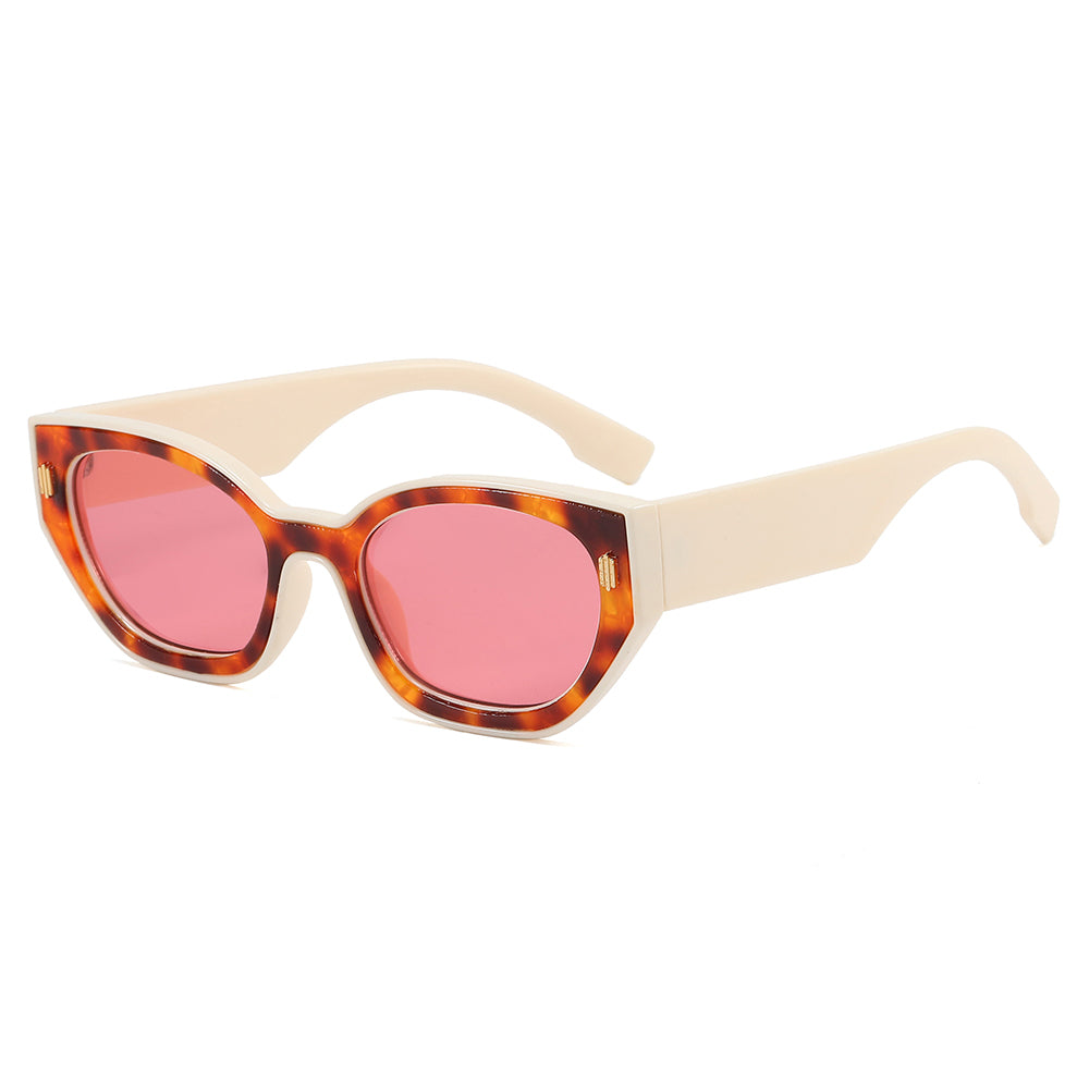 Cat Eye Women Small Polygon Sunglasses