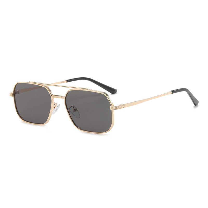 Retro Small Rectangle Metal Frame Sunglasses