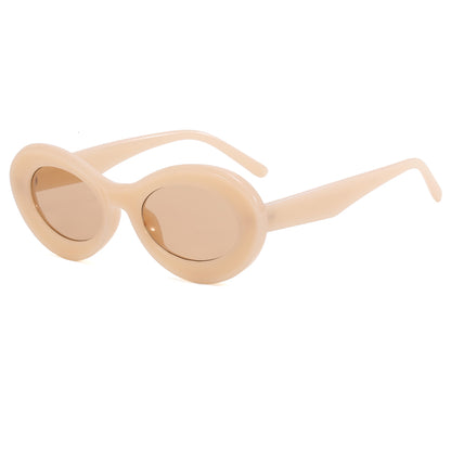 Women Retro Cat Eye Cool Oval Sunglasses