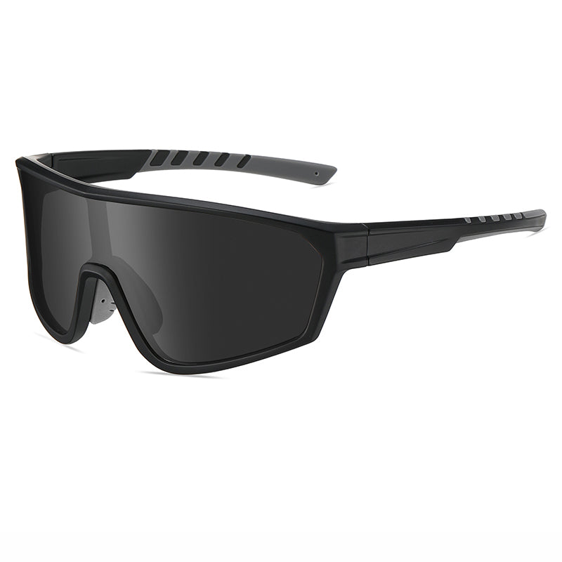 Men Flat Top Sports Outdoor Cycling Shield Goggle Mirror Sunglasses