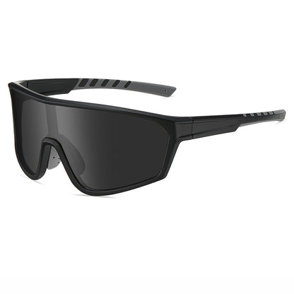 Men Flat Top Sports Outdoor Cycling Shield Goggle Mirror Sunglasses