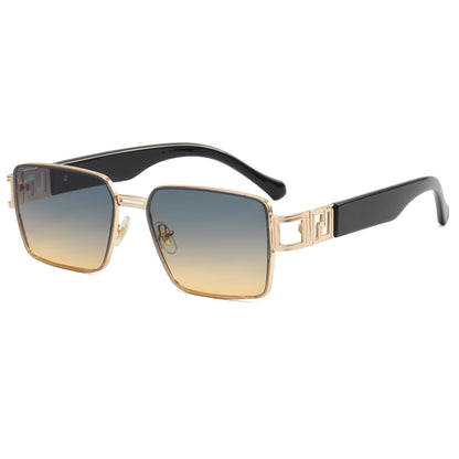 Fashion Metal Frame Gradient Shades Sunglasses