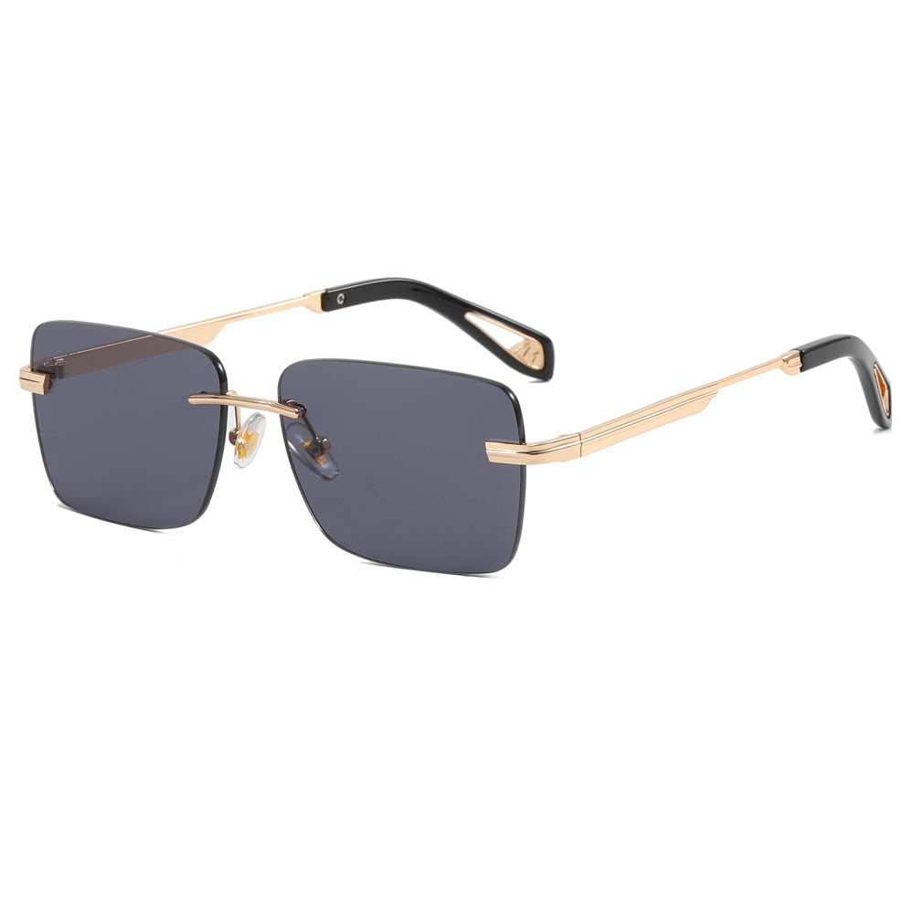 Rectangle Tinted Rimless Sunglasses